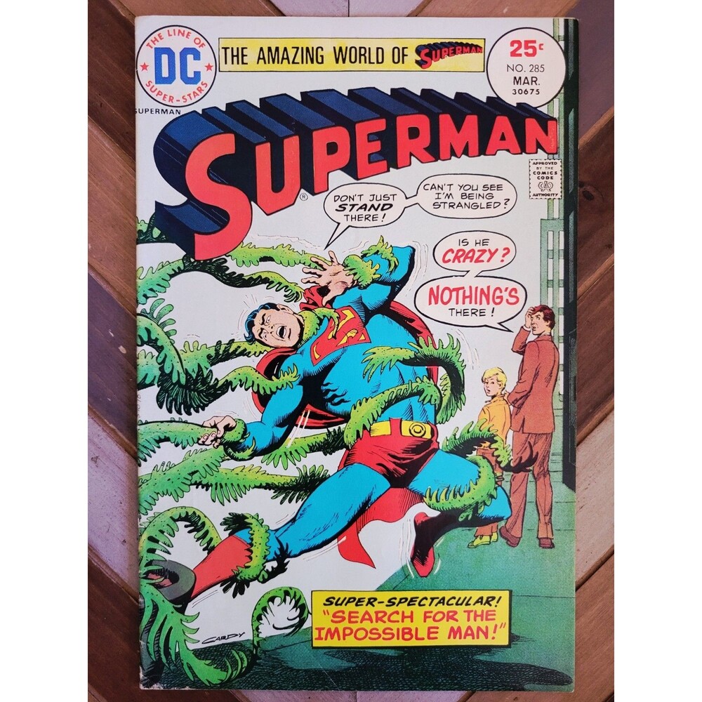 Superman #285 (1975) Nick Cardy Cover! Swan Art + Steranko Letter to Editor! 5.0